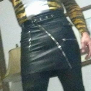 Leather skirt size small